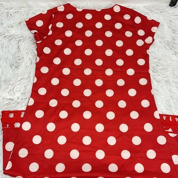 MISSLOOK Red Polka Dot Dress - Picture 2 of 5